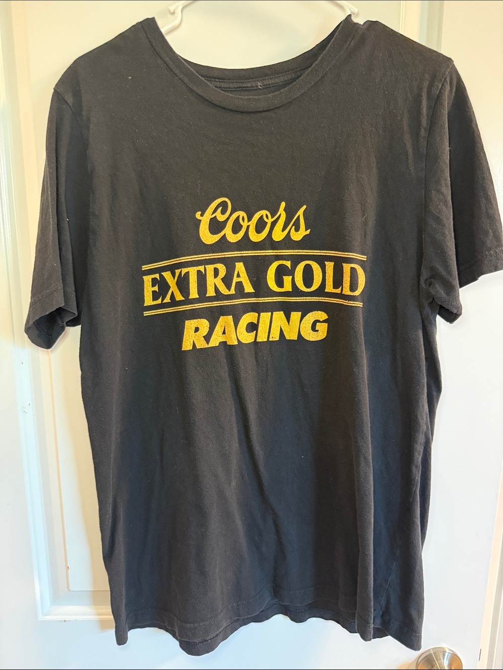 Coors Beer Extra Gold Racing Men’s Short Sleeve Tee 100% Cotton